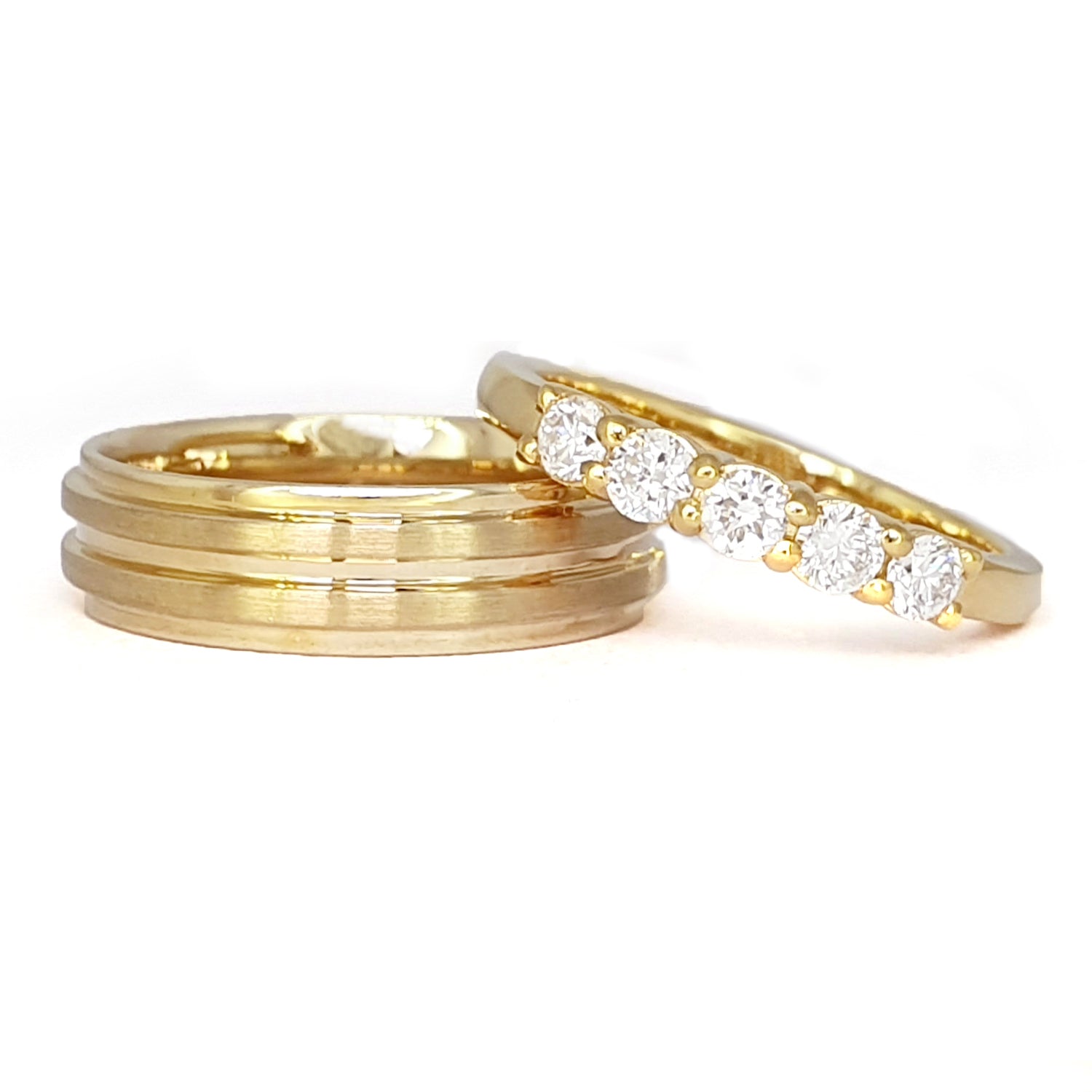 His and Hers Wedding Bands | His and Hers Bands | Meicel Jewelry Store