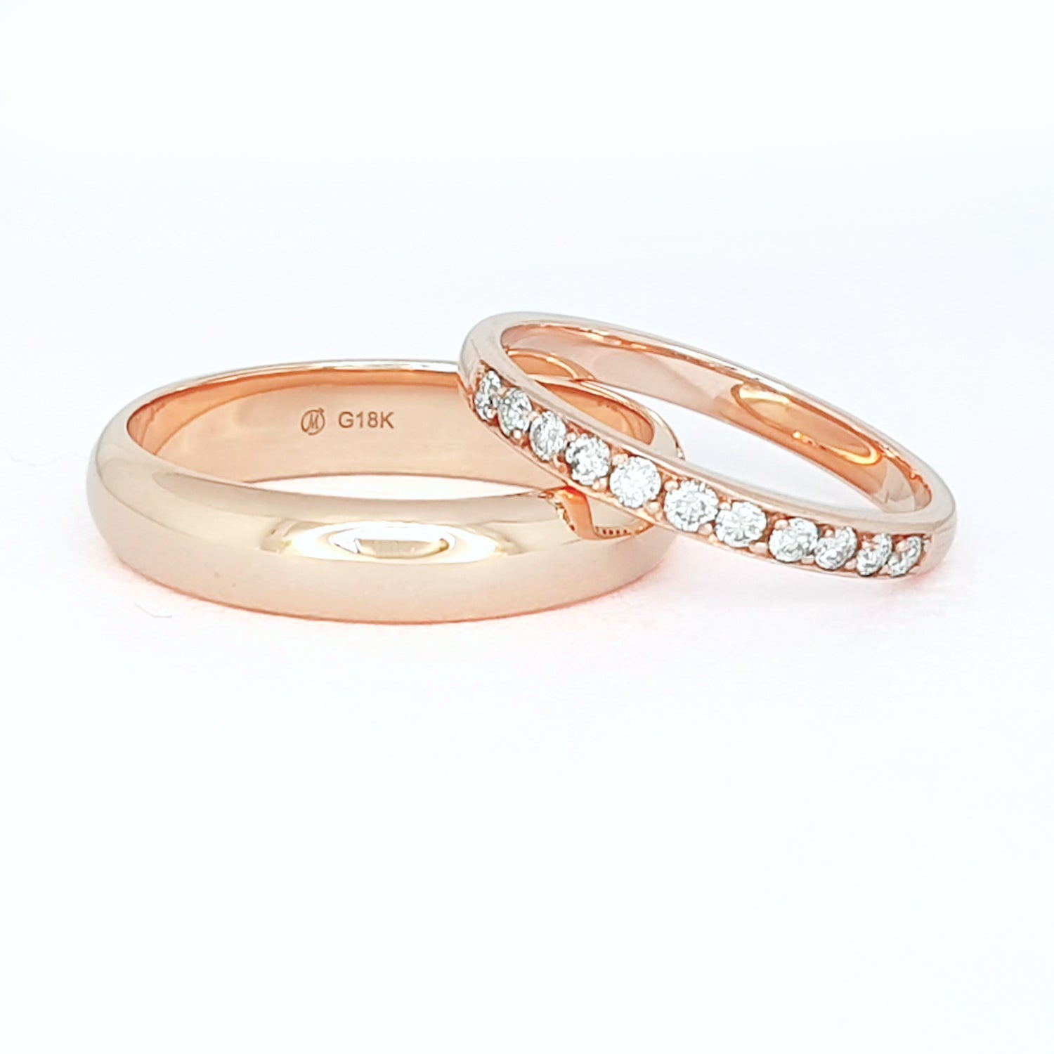 Diamond Wedding Bands | Rose Gold Ring | Meicel Jewelry Store