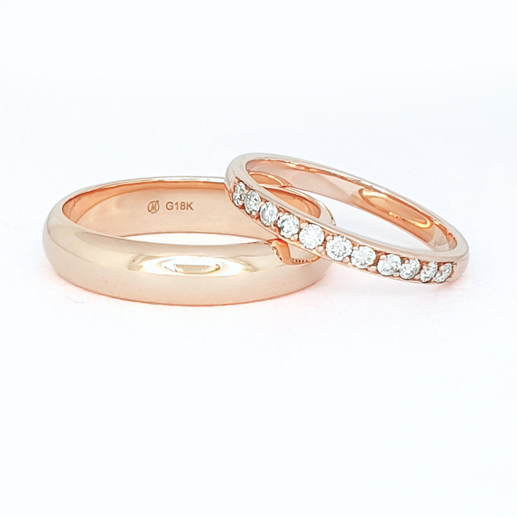 Diamond Wedding Bands | Rose Gold Ring | Meicel Jewelry Store