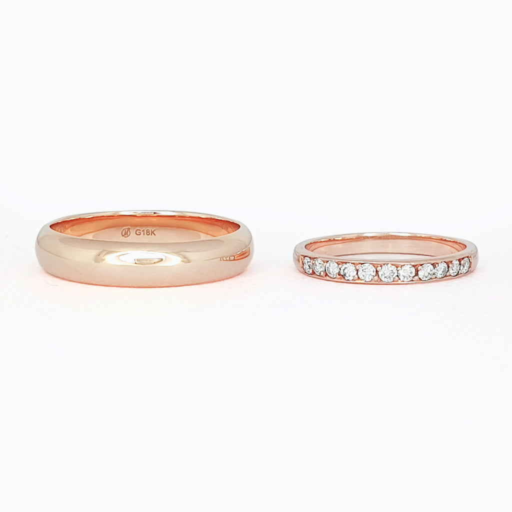Diamond Wedding Bands | Rose Gold Ring | Meicel Jewelry Store