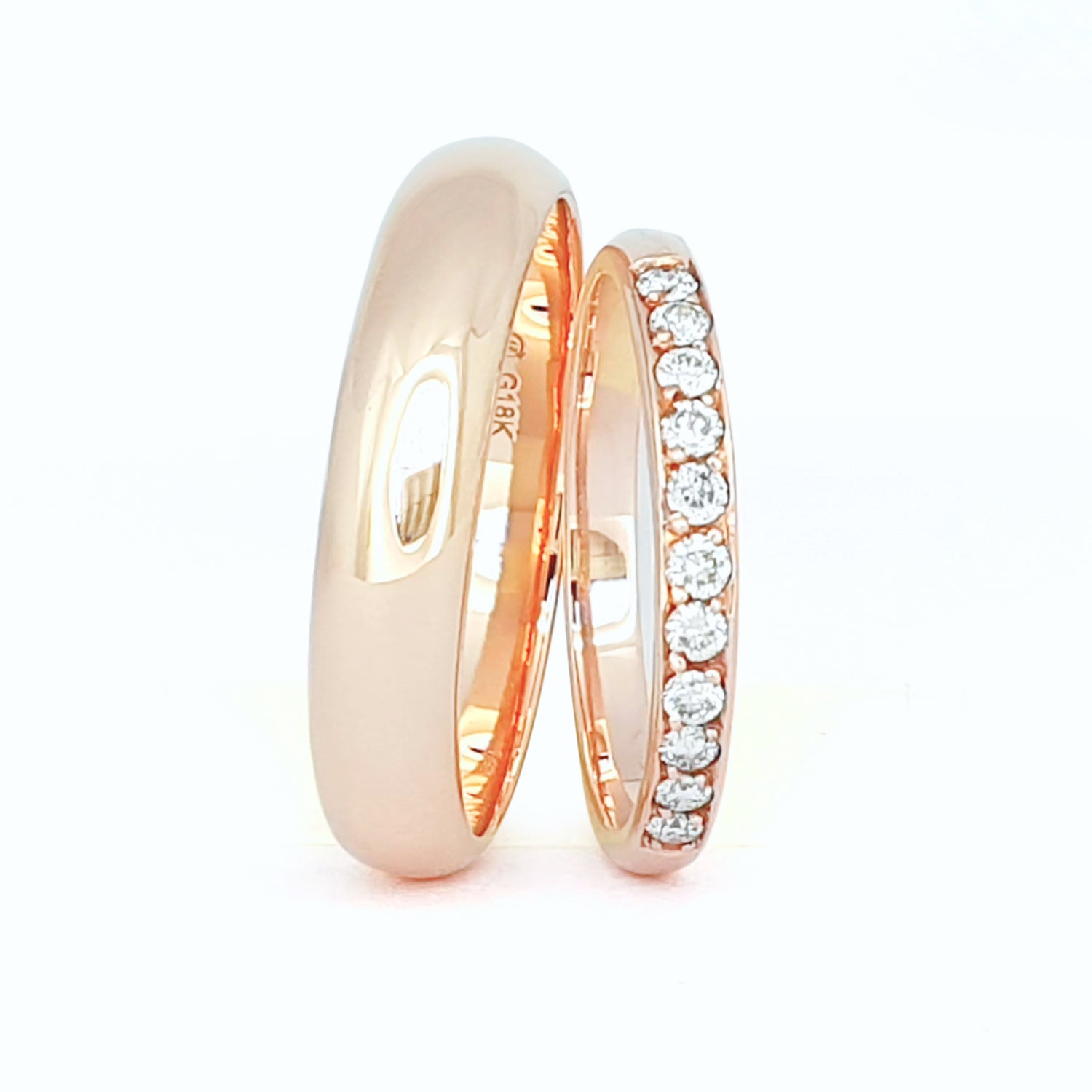 Diamond Wedding Bands | Rose Gold Ring | Meicel Jewelry Store