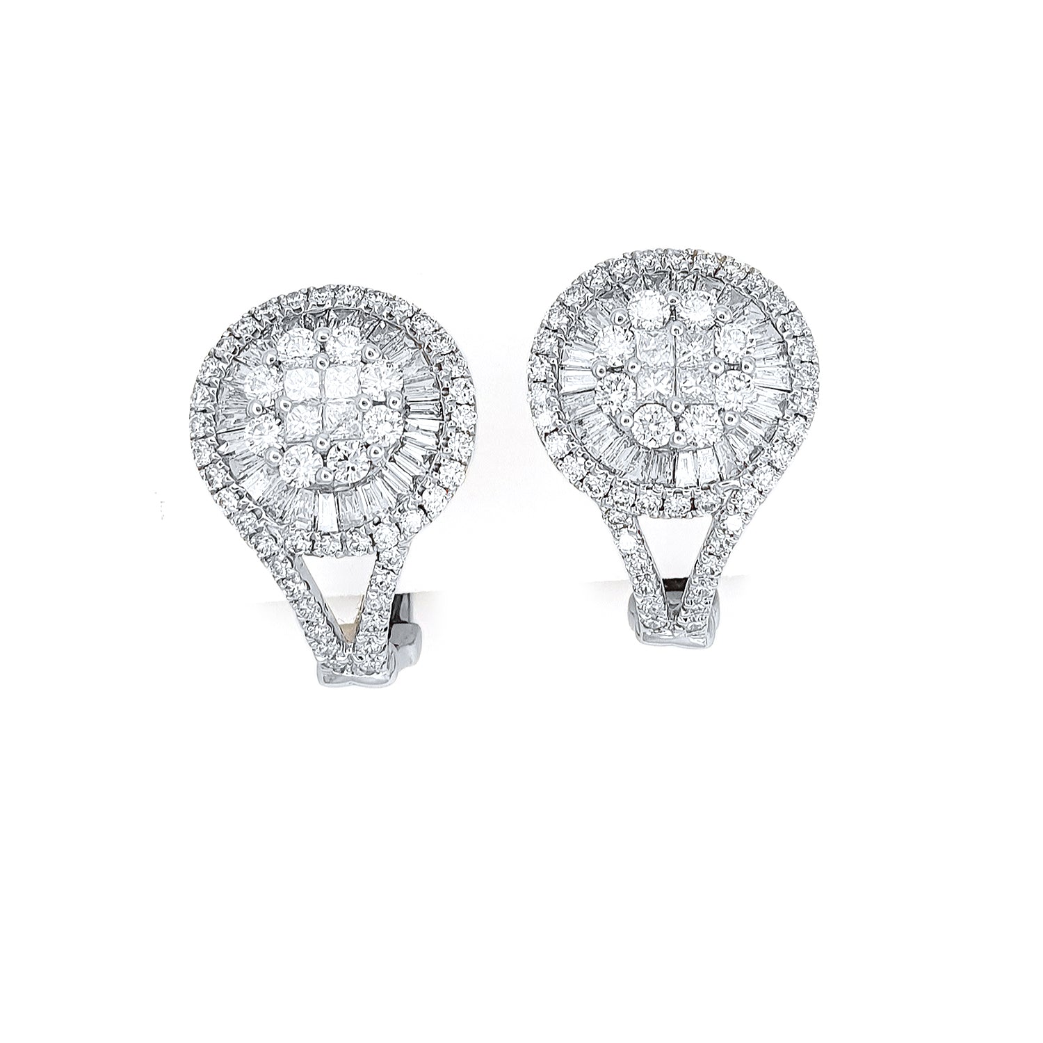 Gold Diamond Earrings | Diamond Hoop Earrings | Meicel Jewelry Store