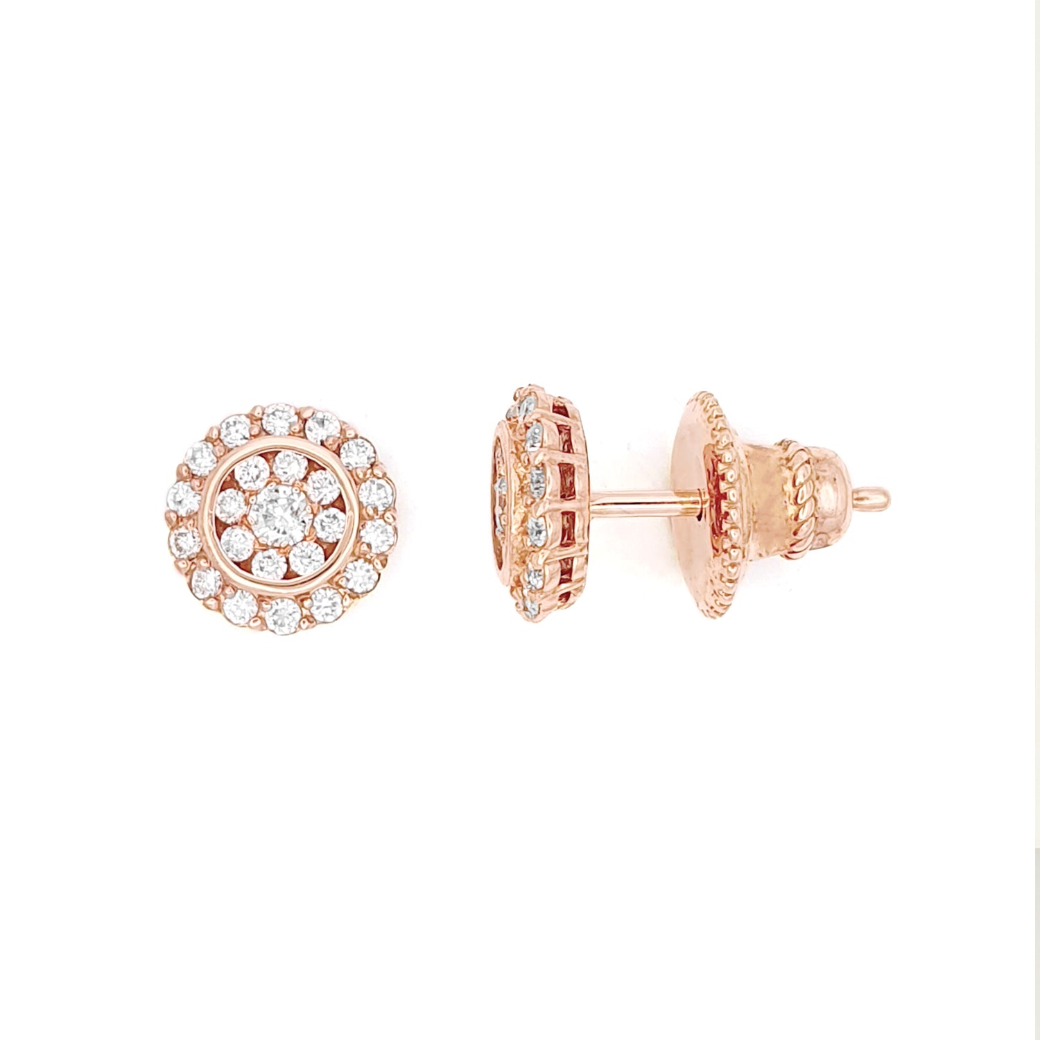 Rose Gold Stud Earrings | 18k Stud Earrings | Meicel Jewelry Store