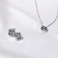 White Gold Necklace and Earring Set | Meicel Jewelry Store